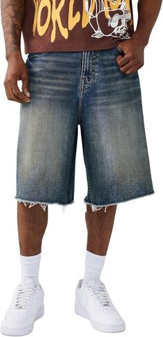 True Religion Men’s Mikey Super T Short – Relaxed Fit, Horseshoe Detailing in Kuwait