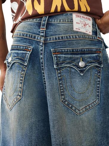 True Religion Men’s Mikey Super T Short – Relaxed Fit, Horseshoe Detailing in Kuwait