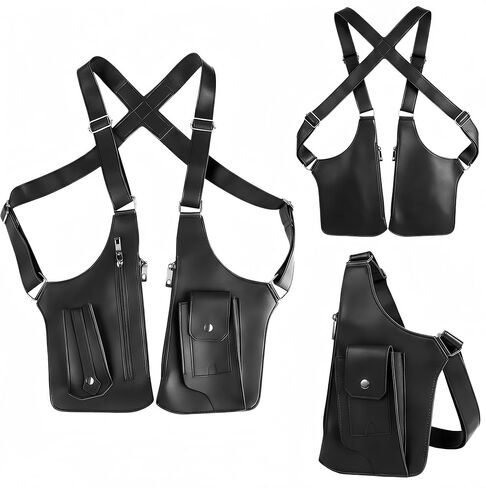 Underarm Shoulder Satchel for Men,Double Shoulder Armpit Bag,Concealed Carry Holster with Tactical shoulder Wallet | Anti-Theft Design in Saudi Arabia