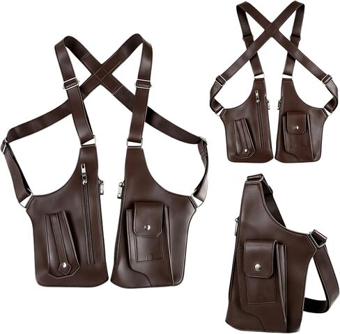 Underarm Shoulder Satchel for Men,Double Shoulder Armpit Bag,Concealed Carry Holster with Tactical shoulder Wallet | Anti-Theft Design in Saudi Arabia