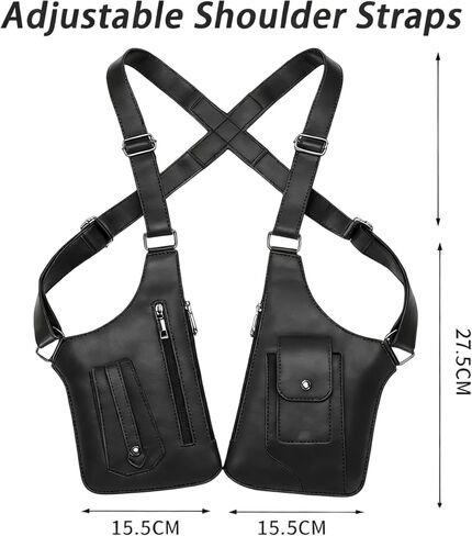 Underarm Shoulder Satchel for Men,Double Shoulder Armpit Bag,Concealed Carry Holster with Tactical shoulder Wallet | Anti-Theft Design in Saudi Arabia