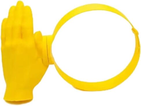 Novelty Hand-Shaped Sun Visor Hat, Funny Hand-Patterned Headband for Outdoor, Pink and Yellow, Unisex in Kuwait