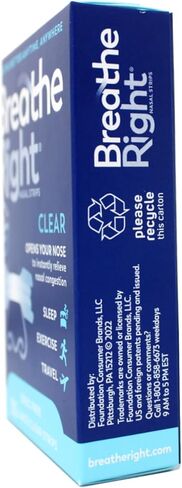 Breathe Right Nasal Strips Clear For Sensitive Skin Large 30 Each (Pack of 12) in Kuwait