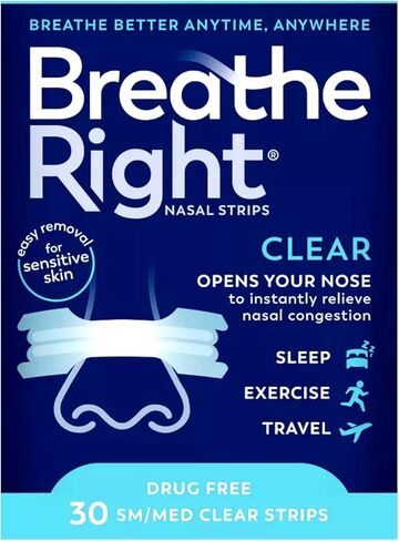 Breathe Right Nasal Strips Original Tan Small/Medium 30 ea in Kuwait