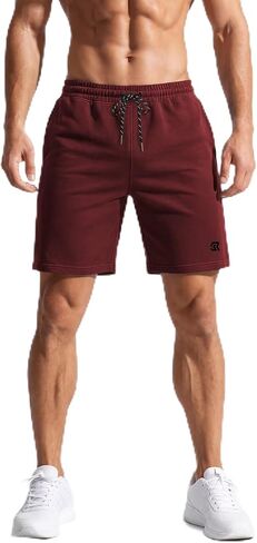 Mens Athletic Running Shorts Lightweight Quick Dry Drawstring Gym Workout Shorts in Saudi Arabia