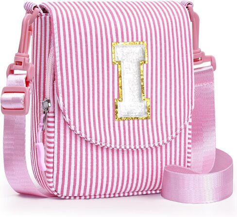 YOOLIFE Initial Crossbody Bag for Teen Girls Kids Purse - Fanny Pack for Girls, Birthday Gifts for 2 3 4 5 6 7 8 Year Old Girl, Personalized Gifts for Daughter Granddaughter Sister, Pink F in Kuwait
