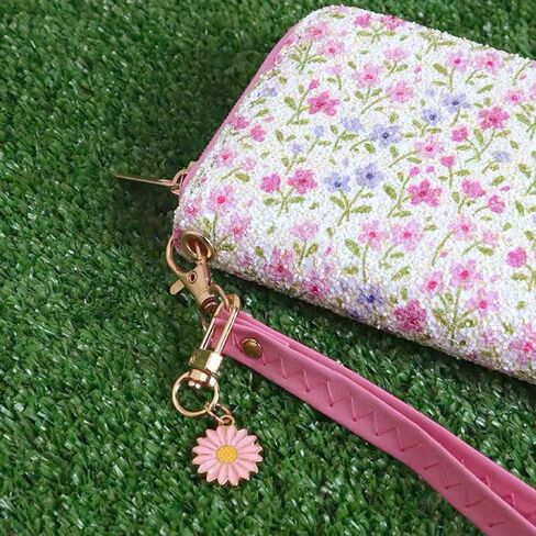 AACKS Flower Wallets with Strap Little Girls Flower Coin Pouch Small Cute Wallet for Teen Girls with Coin Pocket Cherry Fruit Wallet in Saudi Arabia