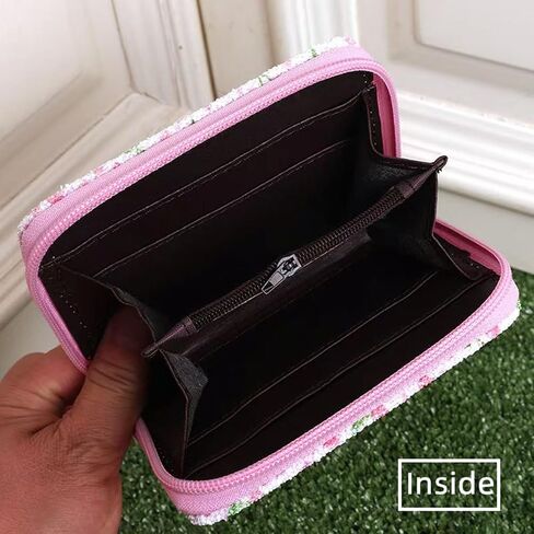 AACKS Flower Wallets with Strap Little Girls Flower Coin Pouch Small Cute Wallet for Teen Girls with Coin Pocket Cherry Fruit Wallet in Saudi Arabia