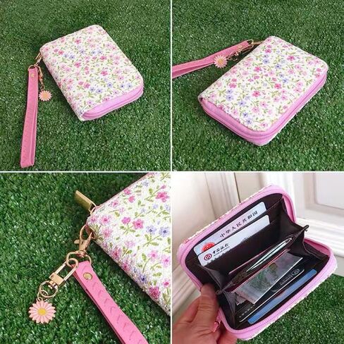 AACKS Flower Wallets with Strap Little Girls Flower Coin Pouch Small Cute Wallet for Teen Girls with Coin Pocket Cherry Fruit Wallet in Saudi Arabia