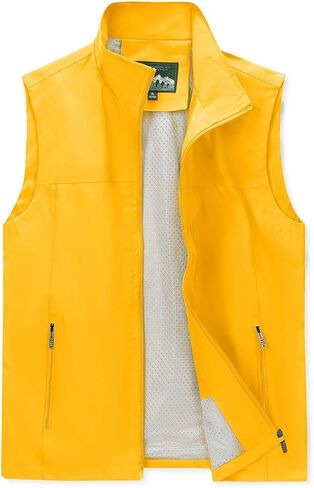MOHEEN Mens Vests Outerwear Windproof Lightweight Softshell Vests Sports Sleeveless Jacket for Golf Hiking Fishing Running in Kuwait