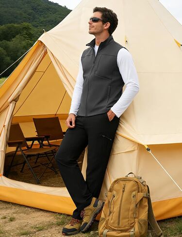 TBMPOY Men's Lightweight Softshell Vests Windproof Sleeveless Jackets Golf Outdoor Outerwear Summer Hiking Travel Cycling in Kuwait