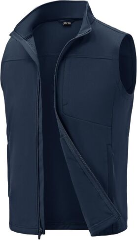 TBMPOY Men's Lightweight Softshell Vests Windproof Sleeveless Jackets Golf Outdoor Outerwear Summer Hiking Travel Cycling in Saudi Arabia