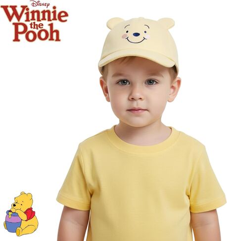 Disney Winnie the Pooh Toddler Baseball Hat – Kids Breathable Cotton Adjustable Cap with 3D Ears – Sun Hat for Boys & Girls Ages 2-6 in Kuwait