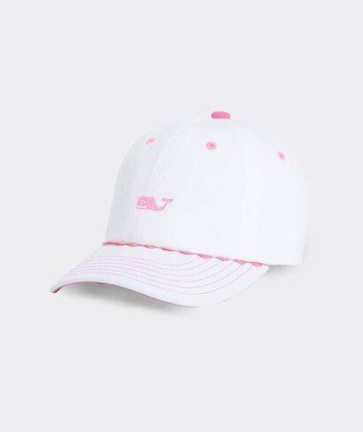 vineyard vines Girls' Rick Rack Baseball Hat, White Cap, onesz in Kuwait