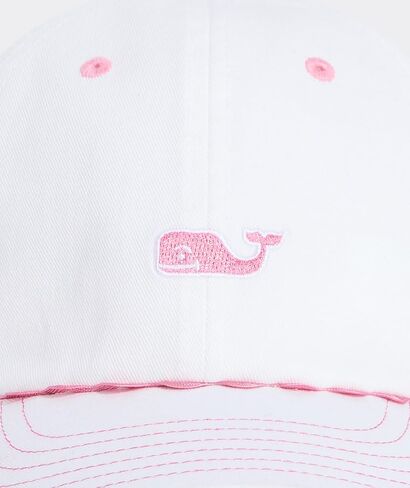 vineyard vines Girls' Rick Rack Baseball Hat, White Cap, onesz in Kuwait
