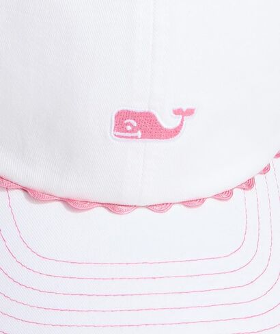 vineyard vines Girls' Rick Rack Baseball Hat, White Cap, onesz in Kuwait