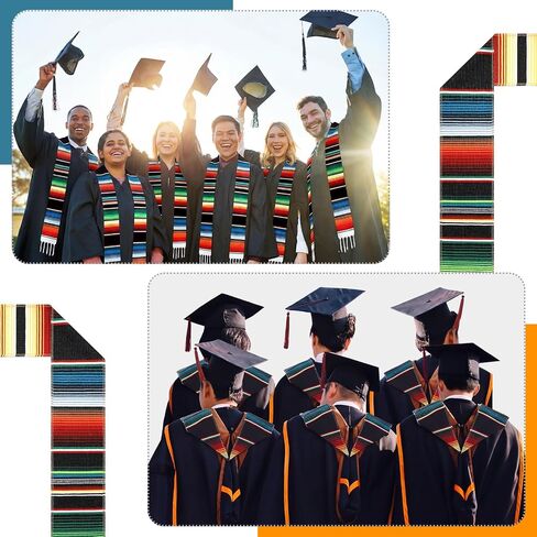 Janmercy Serape وشاح التخرج المكسيكي الأصيل فئة 2026 من أصل اسباني Serape سرق وشاح فئة الوشاح in Kuwait