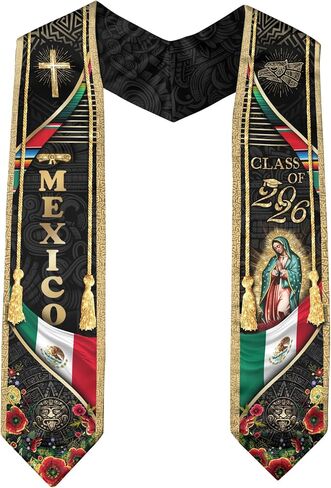 Estolas De Graduacion, Mexican American Stole, Class Of 2026, Mexican Graduation Sash in Saudi Arabia