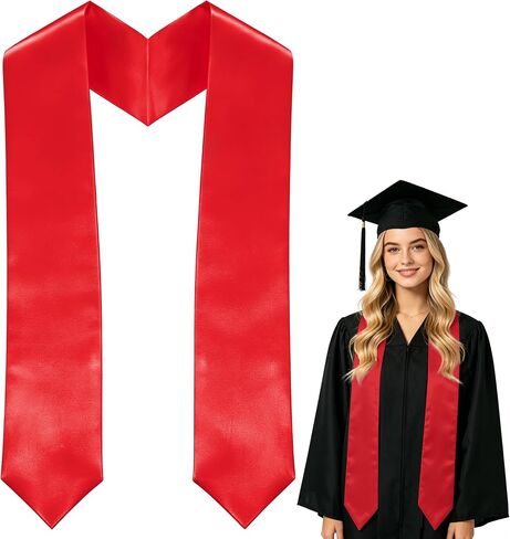 72 Inch Plain Graduation Stole for Adults – Unisex Graduation Sash Class of 2026 for High School & College in Saudi Arabia