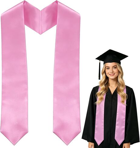 72 Inch Plain Graduation Stole for Adults – Unisex Graduation Sash Class of 2026 for High School & College in Kuwait