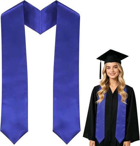 72 Inch Plain Graduation Stole for Adults – Unisex Graduation Sash Class of 2026 for High School & College in Kuwait
