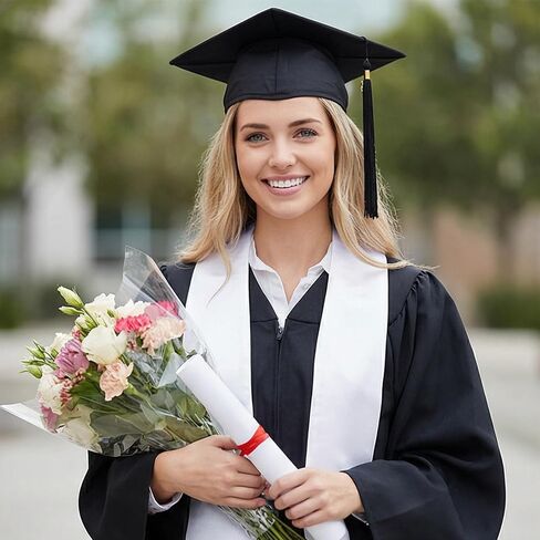 4 Pieces 72 Inch Unisex Graduation Stole Sash Sublimation Adult Plain Graduate Honor Stole Blank in Kuwait