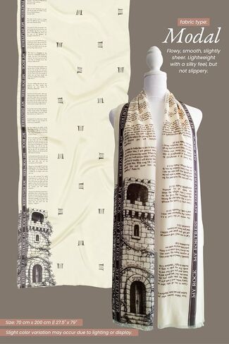 Refuge Prayer Scarf – Christian Scripture Prayer Shawl with Bible Verses, Lightweight Modal Christian Scarf, Christian Gift, Bible Study & Prayer Gift in Saudi Arabia