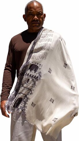 Refuge Prayer Scarf – Christian Scripture Prayer Shawl with Bible Verses, Lightweight Modal Christian Scarf, Christian Gift, Bible Study & Prayer Gift in Saudi Arabia