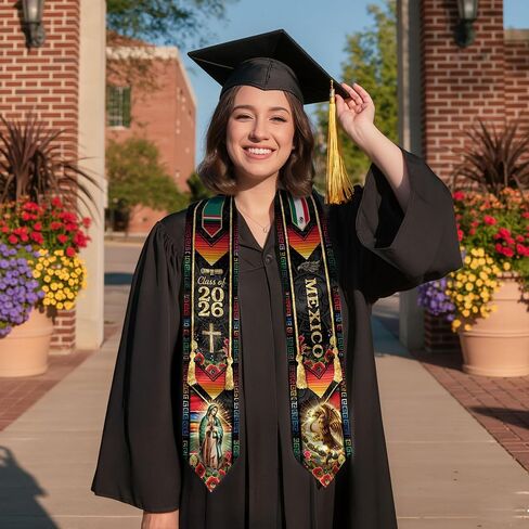 Mexican Graduation Sash, Cross Graduate Stole, Class Of 2026, Mexican Stole, Estolas De Graduacion in Saudi Arabia