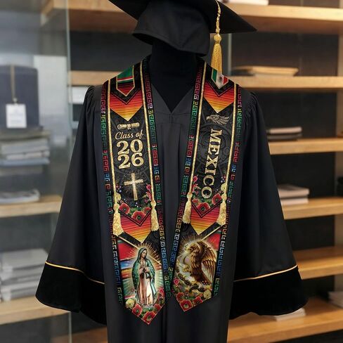 Mexican Graduation Sash, Cross Graduate Stole, Class Of 2026, Mexican Stole, Estolas De Graduacion in Saudi Arabia