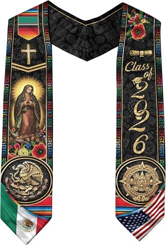 Mexican Graduation Sash, Cross Graduate Stole, Class Of 2026, Mexican Stole, Estolas De Graduacion in Saudi Arabia