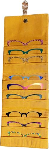 Eyeglass Topper Travel Wallet - 9-Slot Eyewear Organizer for Eyeglass Toppers & Accessories Portable Storage for Travel & Daily Use in Saudi Arabia