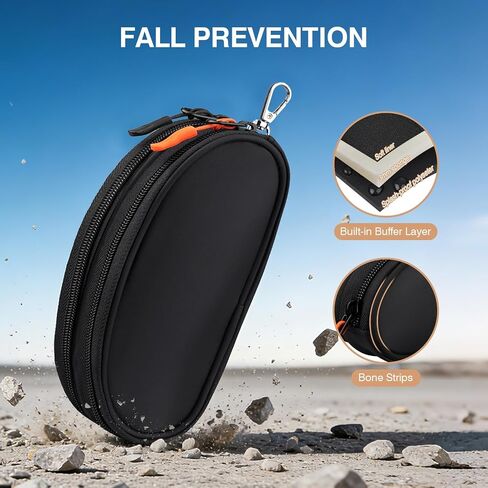Marvolia Double Glasses Case Large Soft Eyeglass Case for Women Men Portable Zipper Sunglasses Pouch with Keychain Clip in Saudi Arabia