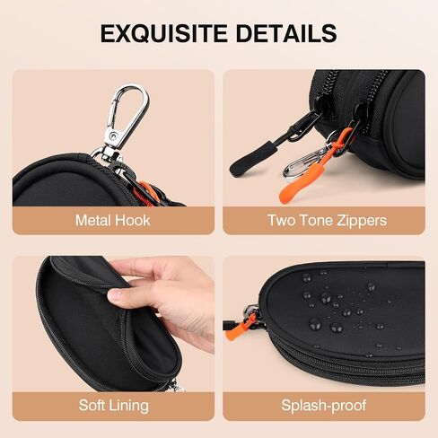Marvolia Double Glasses Case Large Soft Eyeglass Case for Women Men Portable Zipper Sunglasses Pouch with Keychain Clip in Saudi Arabia