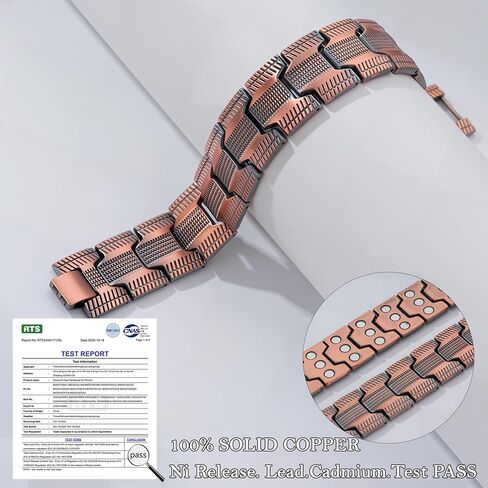 Copper Bracelet for Men Pure Copper Magnetic Bracelets for Mens Handmade Adjustable Bracelet With 3-Row Powerful Magnets Jewelry Gifts For Men With Sizing Tools in Saudi Arabia