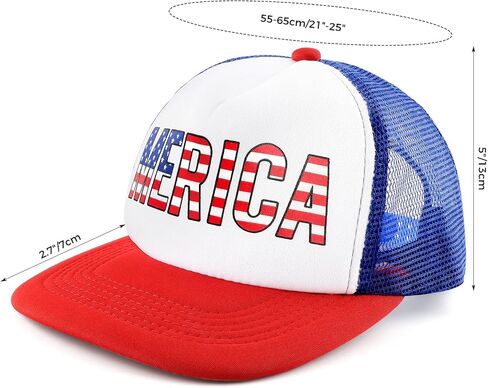 Labrostar 4th of July Hat Fourth of July Accessories American Flag Hat 4th of July Accessories Adjustable USA Hat Trucker Hats for Men Women Teen in Kuwait