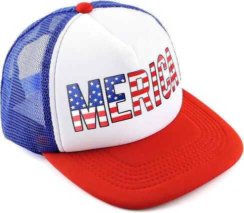 Labrostar 4th of July Hat Fourth of July Accessories American Flag Hat 4th of July Accessories Adjustable USA Hat Trucker Hats for Men Women Teen in Kuwait