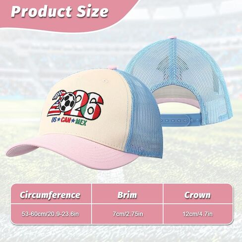 USA, CAN, MEX 2026 World Soccer Fan Hat–Host Countries Embroidered Baseball Cap, Trucker Hat for Men & Women in Saudi Arabia