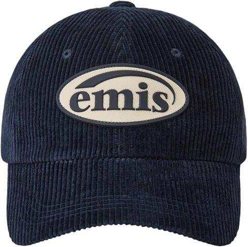 Corduroy Baseball Cap Logo Adjustable Unisex Casual Streetwear Hat Navy in Saudi Arabia