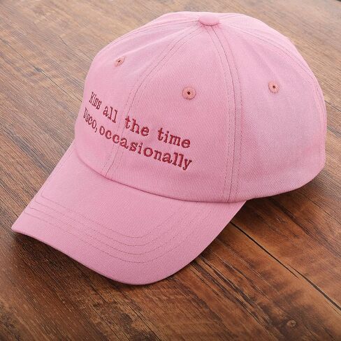 Kiss All the time Embroidered Trucker Hat Women Harry Merch Baseball Concert Cap Pink in Saudi Arabia