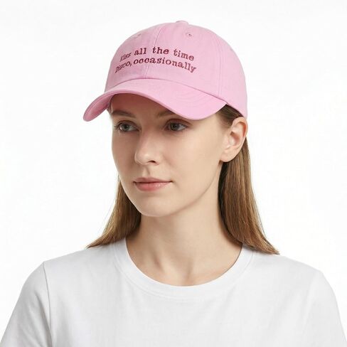 Kiss All the time Embroidered Trucker Hat Women Harry Merch Baseball Concert Cap Pink in Saudi Arabia
