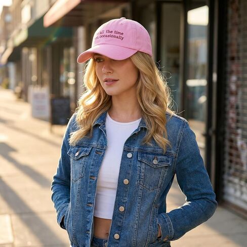 Kiss All the time Embroidered Trucker Hat Women Harry Merch Baseball Concert Cap Pink in Saudi Arabia