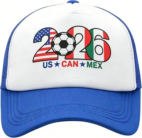 2026 Soccer Fan Trucker Hat, USA Canada Mexico Soccer Cap, Adjustable Mesh Football Fan Gear for Men Women in Saudi Arabia
