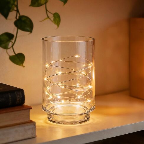 6" Wide Clear Glass Hurricane Candle Holder with Pedestal, Footed Decorative Vase for Pillar Candles, Cylinder Candleholder, Clear Glass Vase, for Mantels, Tabletops, Centerpieces, Entryways, Shelves in Saudi Arabia