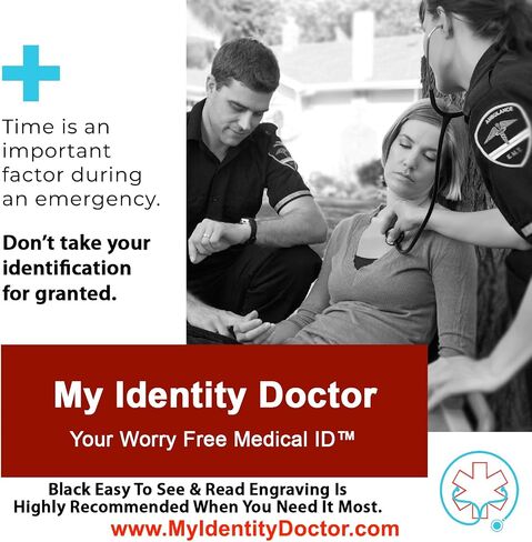 Custom Engraved Medical ID Bracelets for Women, Lightweight Bright 316L Stainless Steel, Waterproof, Engraving Lifetime Coverage - Artisan Collection USA in Saudi Arabia