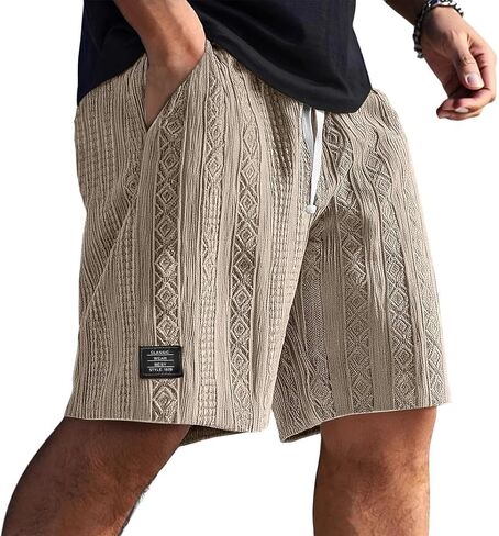 LOVESHOOT Mens Shorts Casual Summer Beach Shorts Cargo Short Loose Fit with Side Pockets for Vacation in Saudi Arabia