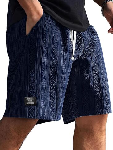 LOVESHOOT Mens Shorts Casual Summer Beach Shorts Cargo Short Loose Fit with Side Pockets for Vacation in Saudi Arabia