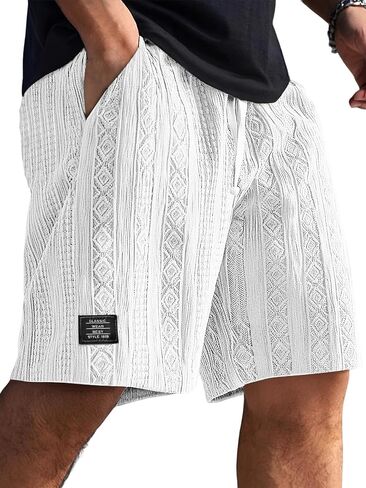 LOVESHOOT Mens Shorts Casual Summer Beach Shorts Cargo Short Loose Fit with Side Pockets for Vacation in Saudi Arabia