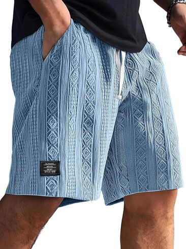 LOVESHOOT Mens Shorts Casual Summer Beach Shorts Cargo Short Loose Fit with Side Pockets for Vacation in Saudi Arabia