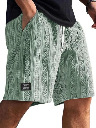 LOVESHOOT Mens Shorts Casual Summer Beach Shorts Cargo Short Loose Fit with Side Pockets for Vacation in Saudi Arabia